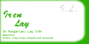 iren lay business card