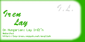 iren lay business card